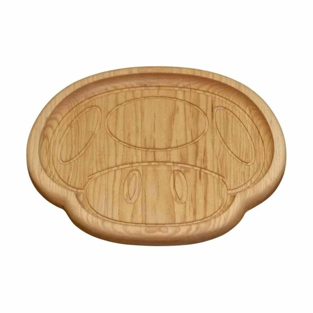 Wood Mushroom Tray Mario Inspired Toad Power Up Catchall Plate Nerd Gift